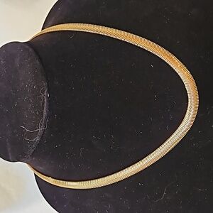 Gold Tone Vintage 18" Long Snake Necklace
